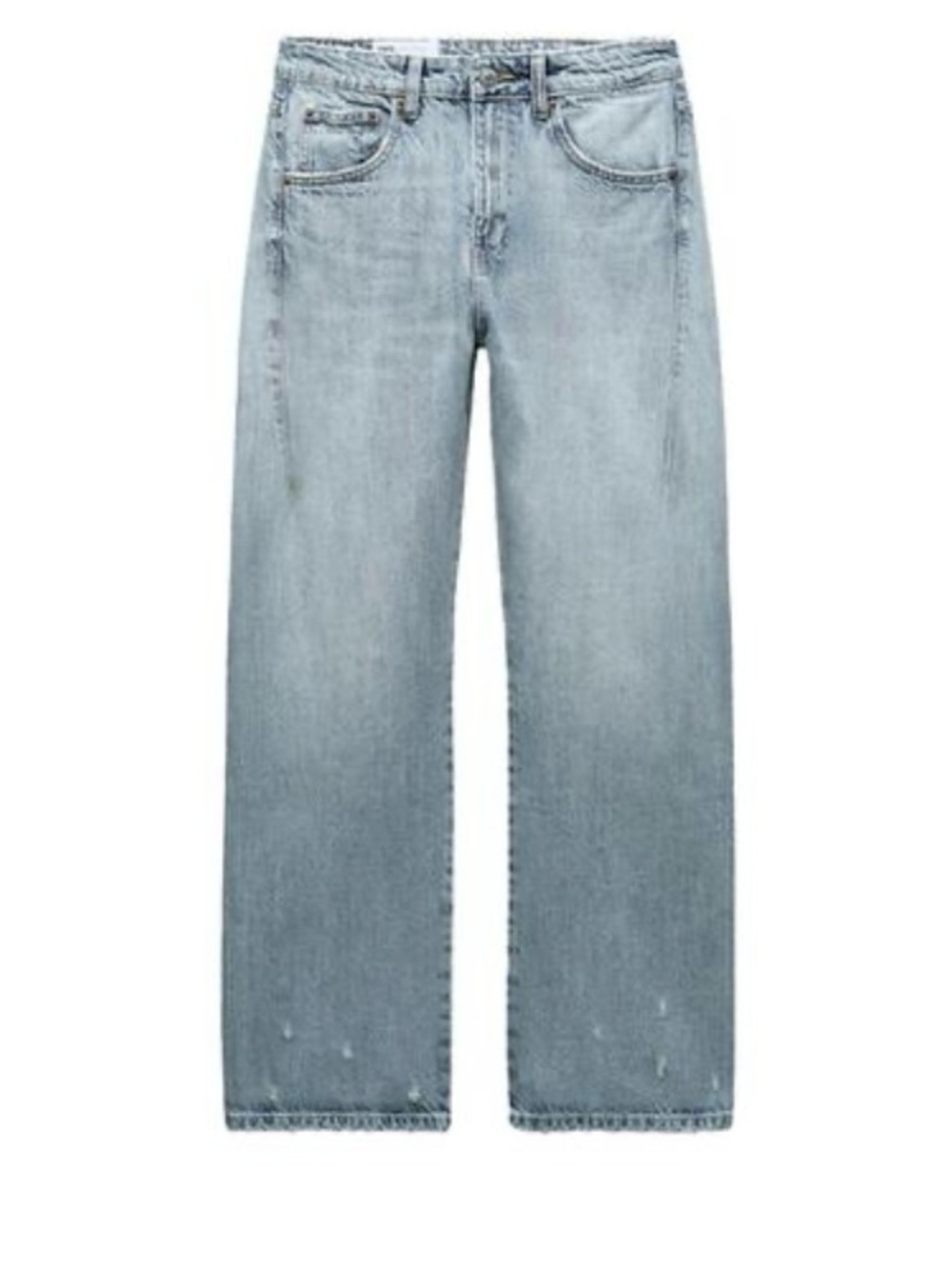 Zara Light Blue Straight-Leg Jeans